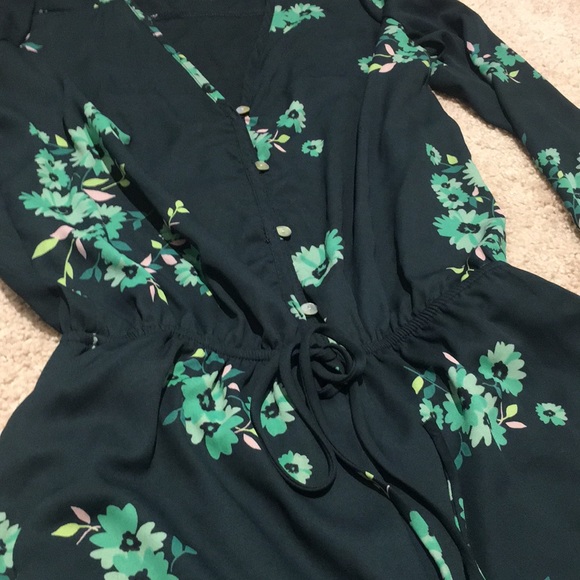 {Honey Punch} green floral romper - Picture 3 of 6